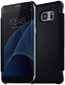 【送料無料】Galaxy S7 Edge 手帳型 ミラー おしゃれ PUレザー 携帯ケース ケース 人気 かわいい 鏡メッキフリップ 耐衝撃 衝撃吸収 キラ