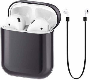 【送料無料】Apple Airpodsケース対応PC保護カバー＆アンチロストストラップApple Airpods第一代アクセサリーキット(ガンカラー)