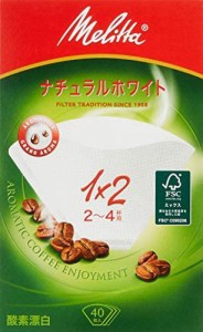 メリタ Melitta コーヒー フィルター ペーパー 2~4杯用 1×2 用 40枚入り ×10個 セット アロマジックシリーズ ホワイト