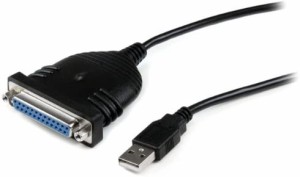 StarTech.com USB - パラレル(D-Sub 25ピン) プリンタ変換ケーブル 1.8m USB A - DB25(IEEE1284準拠) オス/メス ICUSB1284D25