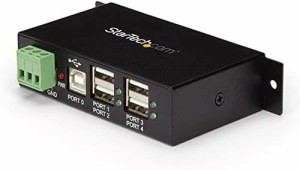 StarTech.com 4ポート産業用USB 2.0 ハブ ESD保護 ウォールマウント対応 ST4200USBM