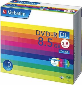 Verbatim バーベイタム 1回記録用 DVD-R DL 8.5GB 10枚 ホワイトプリンタブル 片面2層 2-8倍速 DHR85HP10V1