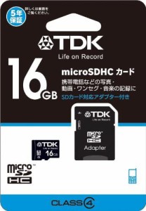 TDK microSDHCカード 16GB Class4 5年保証 SDカードアダプター付 Newニンテンドー3DS動作確認済み T-MCSDHC16GB4