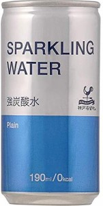 神戸居留地 スパークリングウォーター 強炭酸水 プレーン 缶 190ml × 30本 [ ソーダ 炭酸水 国産 ]