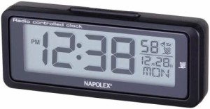 ナポレックス 車用 電波時計 Fizz ブラック LEDバックライト付 配線不要 大型液晶 角度調整可 NAPOLEX Fizz-940