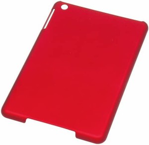 iPad mini用 ハードケース ラバーコート (液晶保護フィルム・クリーナー付) メタリックマットレッド IPM-12SC02R