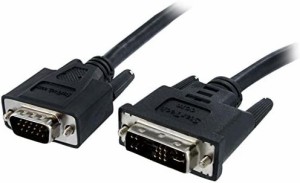 StarTech.com 2m DVI - VGA変換ディスプレイモニターケーブル DVI-A(オス) - ミニD-Sub15ピン(オス) DVIVGAMM2M
