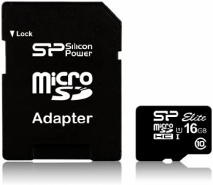 【送料無料】シリコンパワー microSD カード 16GB class10 UHS-1対応 最大読込85MB/s アダプタ付 永ブラック SP016GBSTHBU1V10SP