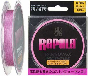 Rapala(ラパラ) PEライン ラピノヴァX マルチゲーム 100m 4本編み ピンク RLX100M