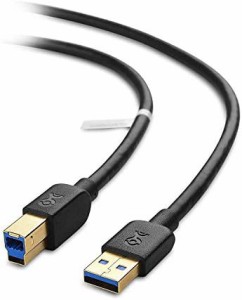 Cable Matters USB 3.0 ケーブル 3m USB 3.0 A B ケーブル ブラック USB タイプA オス タイプB オス