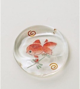 夏の風物詩 涼風箸置き 金魚丸(化粧箱入)5個組 [3.7x3.5x1.0cm] 納涼 インテリア かわいい 涼しい 夏