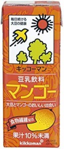 キッコーマン 豆乳飲料 マンゴー 200ml ×18本