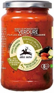 ALCE NERO(アルチェネロ) 有機 パスタソース トマト&香味野菜 350g (オーガニック イタリア産 添加物不使用 3~4人前)