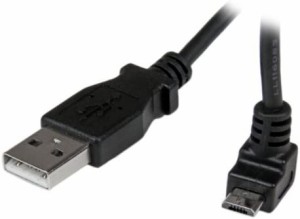 【送料無料】StarTech.com L型上向き microUSBケーブル USB-A(オス) - マイクロ B(オス) 2m USBAUB2MU