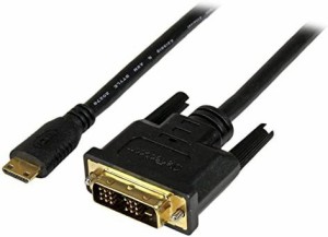 StarTech.com ミニHDMI - DVI 変換ケーブル/1m/DVI-D - Mini HDMI アダプタ/1920x1200/ミニHDMI タイプCオス - DVI-D オス HDCDVIMM1M