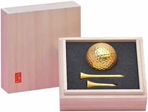 箔一 ゴルフボール&ティーセット シングル ゴールド 【ボール】径43【ティー】40、60mm A125-99021