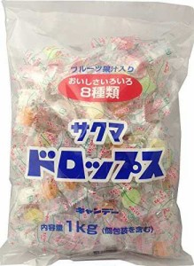 サクマ製菓 袋入りドロップス 1kg ミント 1 袋