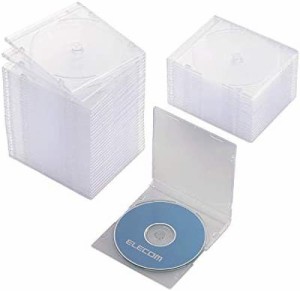 【送料無料】エレコム DVD CDケース プラケース スリム 1枚収納 50枚枚パック クリア CCD-JSCS50CR