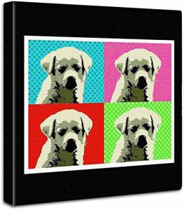 犬 動物 アートパネル 30cm × 30cm 日本製 ポスター おしゃれ インテリア 模様替え リビング 内装 カラフル ポップ アート ファブリック