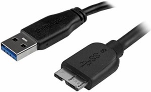 StarTech.com Micro USB 3.0 スリムケーブル A(オス) - マイクロB(オス) 15cm USB3AUB15CMS