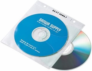 【送料無料】サンワサプライ DVD・CD不織布ケース(リング穴付・ホワイト) 100枚 FCD-FR100WN