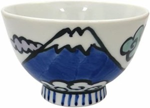 伊万里焼 せいら窯 富士山 ご飯茶碗 青 09925