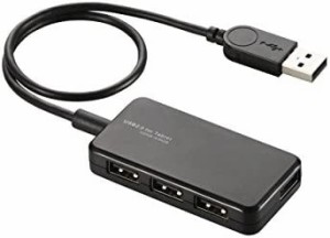 ELECOM USBハブ 2.0 バスパワー タブレット向け スイングコネクタ 4ポート ブラック U2HS-A402BBK