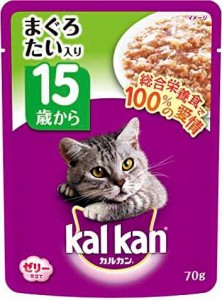 カルカン パウチ 高齢猫用 15歳から まぐろ たい入り 70g×16袋 (まとめ買い) [キャットフード]