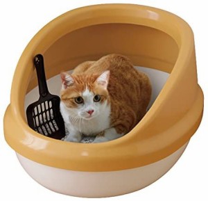 アイリスオーヤマ ネコのトイレ ハーフカバー (スコップ付き) 三毛 P-NE-500-H