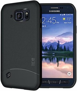 TUDIA 超薄型 ARCH TPU バンパー 保護ケース Samsung Galaxy S6 Active 対応 (ブラック)