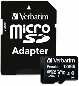 Verbatim バーベイタム 128GB UHS-I microSDXCカード フルHD 高速ビデオ SDアダプター付く(最大読出スピード:300X - 45MB/s)