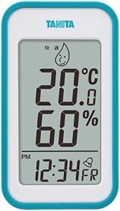 【送料無料】タニタ 温湿度計 時計 カレンダー アラーム 温度 湿度 デジタル 壁掛け 卓上 マグネット ブルー TT-559 BL