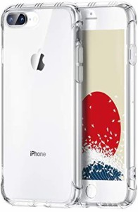 ONES 全透明 iPhone 8plus 7plus ケース 耐衝撃 超軍用規格 『エアバッグ、半密閉音室、Qi充電』〔滑り止め、すり傷防止、柔軟〕〔美しい