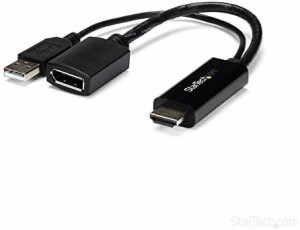 StarTech.com HDMI - DisplayPort変換アダプタ 4K/30Hz HDMI - ディスプレイポートビデオコンバーター USBバスパワー対応 HD2DP