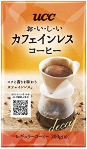 UCC おいしいカフェインレスコーヒー コーヒー豆 (粉) 200g