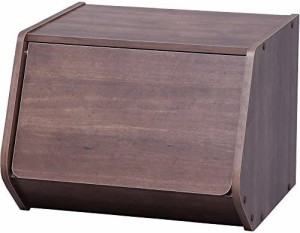 アイリスオーヤマ カラーボックス 棚 本棚 収納 組み合わせ自由 スタック ボックス 扉付き 幅40×奥行38.8×高さ30.5cm ブラウン STB-400