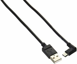 ELECOM microUSBケーブル 逆L字 2A出力 A-microB USB2.0 ブラック 1.2m TB-AMBXR2U12BK