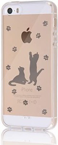 レイ・アウト iPhone SE / iPhone5s / iPhone5 ケース ハイブリッド(TPU+ポリカーボネイト)ケース デザイン キャット RT-P11CC6/CT