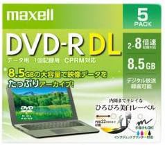 maxell データ用 DVD-R DL 8.5GB 8倍速 プリンタブルホワイト 5枚パック 1枚ずつプラケース DRD85WPE.5S