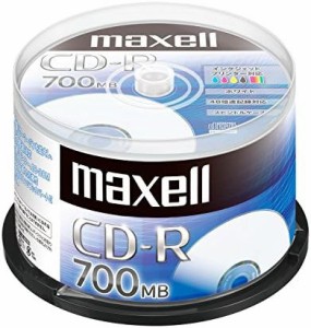 maxell データ用 (1回記録用) CD-R 700MB 48倍速対応 インクジェットプリンタ対応ホワイト(ノンワイド印刷) 50枚 スピンドルケース入 CDR