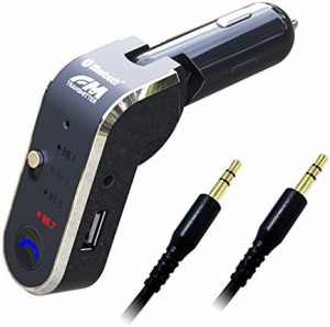 カシムラ Bluetooth FMトランスミッター AUXケーブル付 ハンズフリー通話搭載 12V/24V車対応 NKD-165