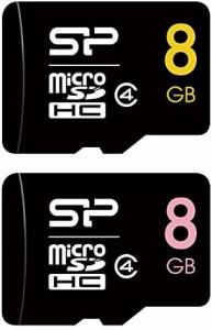 シリコンパワー microSDカード 8GBx2枚セット Class4 SP-MCSDHC8GB4X2JAM