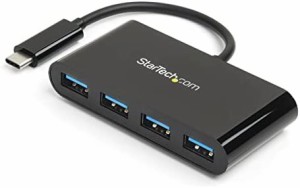 StarTech.com 4ポート増設USB 3.0ハブ USB Type-C接続 USB-C - 4x USB-A USBバスパワー対応 HB30C4AB