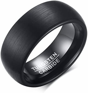 Rockyu 人気 ブランド 指輪 メンズ シンプル リング タングステン指輪 シルバー ゴールド ピンクゴールド ブルー 幅8mm 6mm マッド質感