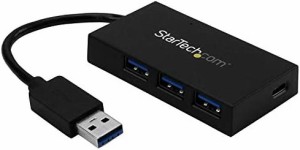 【送料無料】StarTech.com USB 3.0 ハブ/USB Type-A接続/USB 3.1 Gen 1/4ポート(3x USB-A, 1x USB-C)/バスパワー/各種OS対応/SuperSpeed 