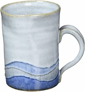 熊本千治(Chiharu Kumamoto) 彩白マグカップ 小 唐津焼 陶器(直径約7cm 高さ約10cm)