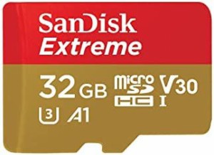 サンディスク ( SANDISK ) 32GB microSDHC Extreme R=100MB/s W=60MB/s SDアダプタ付き ［海外パッケージ］ SDSQXAF-032-GN6MA