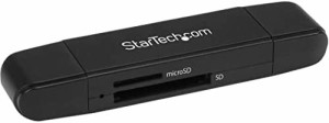 StarTech.com USBカードリーダー/USB Type-C・USB Type-A/SD・microSD/USB 3.0/2スロット SDMSDRWU3AC マルチカード