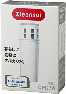 【送料無料】クリンスイ 浄水器 カートリッジ 交換用 2個入 ポット型 アルカリシリーズ CPC7W-NW ホワイト