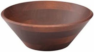 スワンソン商事 サラダボウル 木製 食器 ラバーウッド ブラウン LL 木製の温かみ 食卓に馴染むおしゃれなデザイン AA-225B 1個入